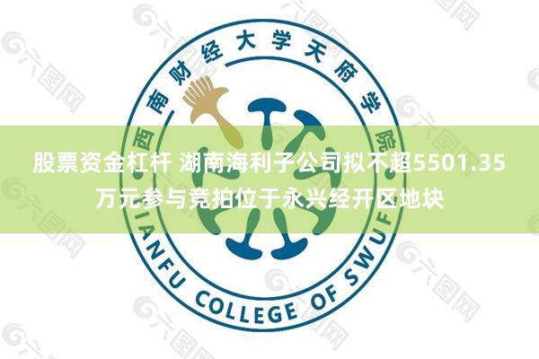 股票资金杠杆 湖南海利子公司拟不超5501.35万元参与竞拍位于永兴经开区地块