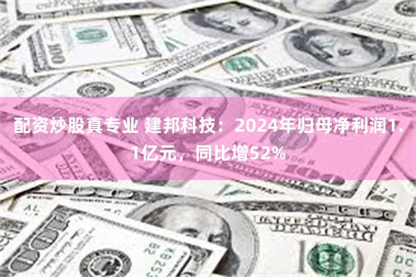 配资炒股真专业 建邦科技：2024年归母净利润1.1亿元，同比增52%