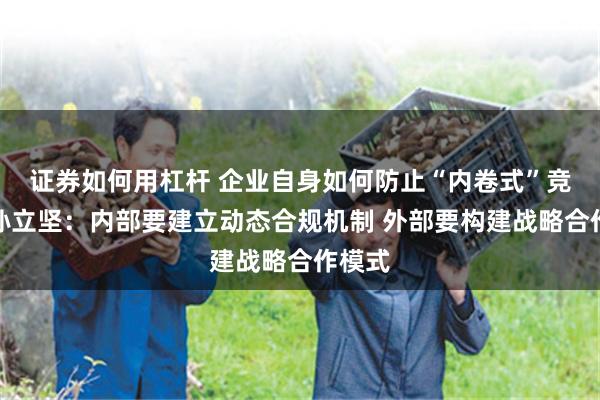 证券如何用杠杆 企业自身如何防止“内卷式”竞争？孙立坚：内部要建立动态合规机制 外部要构建战略合作模式