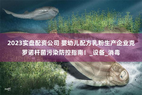 2023实盘配资公司 婴幼儿配方乳粉生产企业克罗诺杆菌污染防控指南！_设备_消毒