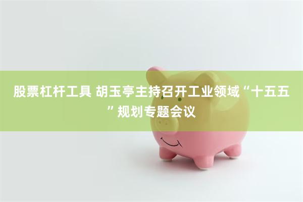 股票杠杆工具 胡玉亭主持召开工业领域“十五五”规划专题会议