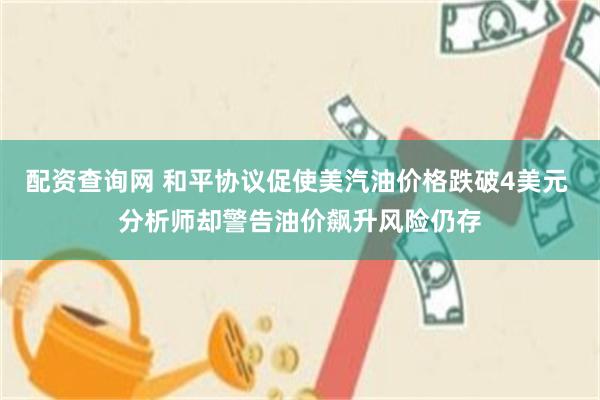 配资查询网 和平协议促使美汽油价格跌破4美元 分析师却警告油价飙升风险仍存