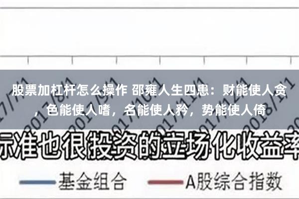 股票加杠杆怎么操作 邵雍人生四患：财能使人贪，色能使人嗜，名能使人矜，势能使人倚