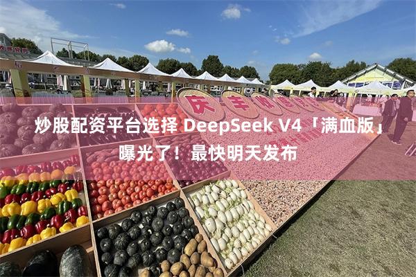炒股配资平台选择 DeepSeek V4「满血版」曝光了!最快明天发布
