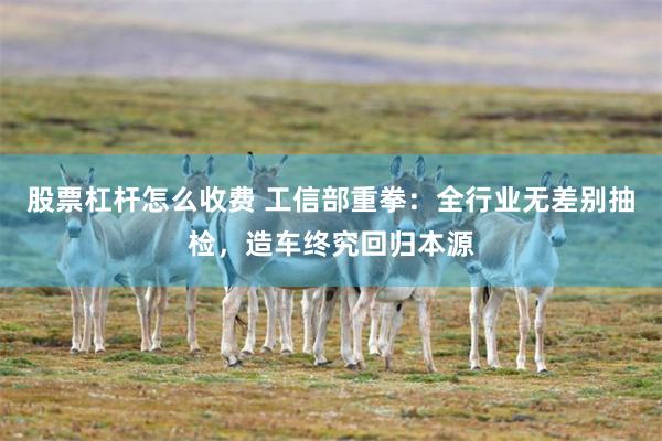 股票杠杆怎么收费 工信部重拳：全行业无差别抽检，造车终究回归本源